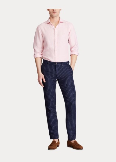 Calças Polo Ralph Lauren Slim Fit Pinstripe Homem 04615-IVUF